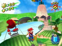une photo d'Ã©cran de Super Mario Sunshine sur Nintendo Gamecube